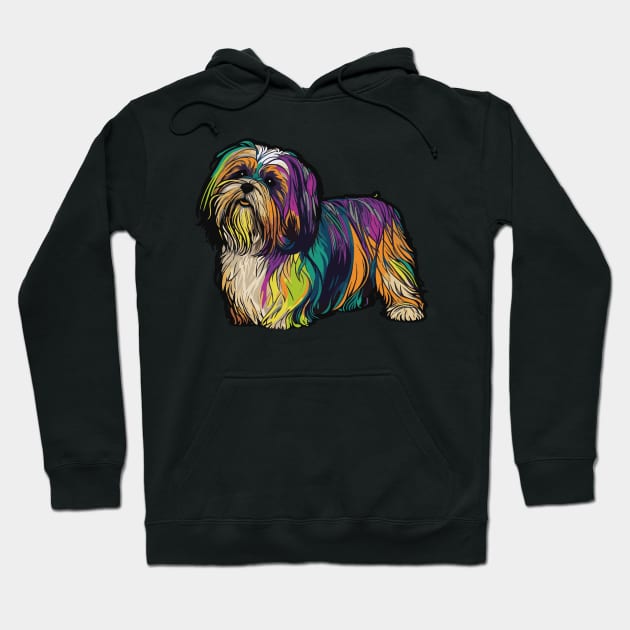 Lhasa Apso Dog Art Hoodie by The Image Wizard